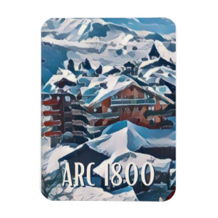 Magnet Flexible Les Arcs Station de ski 