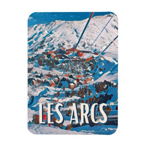 Magnet Flexible Les Arcs Station de ski 