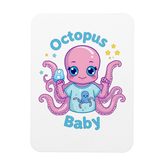 Magnet flexible Octopus Baby  (Vertical)