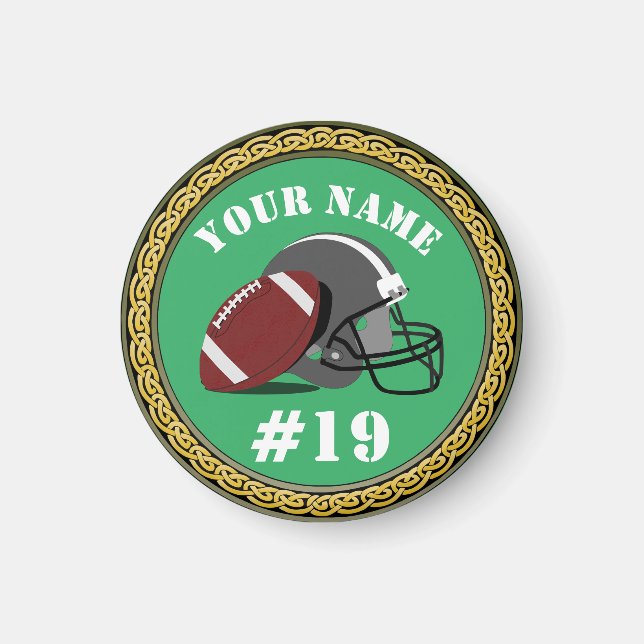 Magnet Football - Add Name & Number (Front)