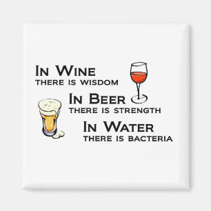Magnet for Wine and Beer Lovers, with humor