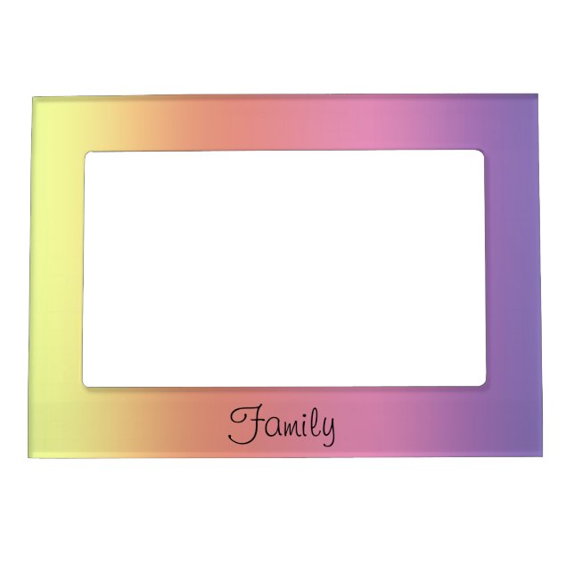 Magnet Frame - Family and Rainbow colors (Front)