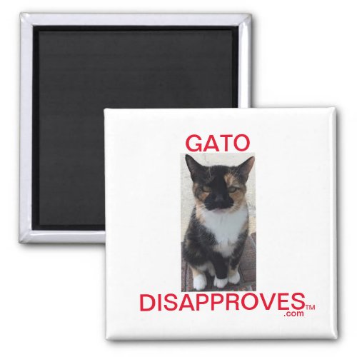 Magnet Gato Disapproves All Caps Magnet