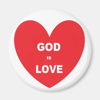 Magnet God Is Love Red Heart
