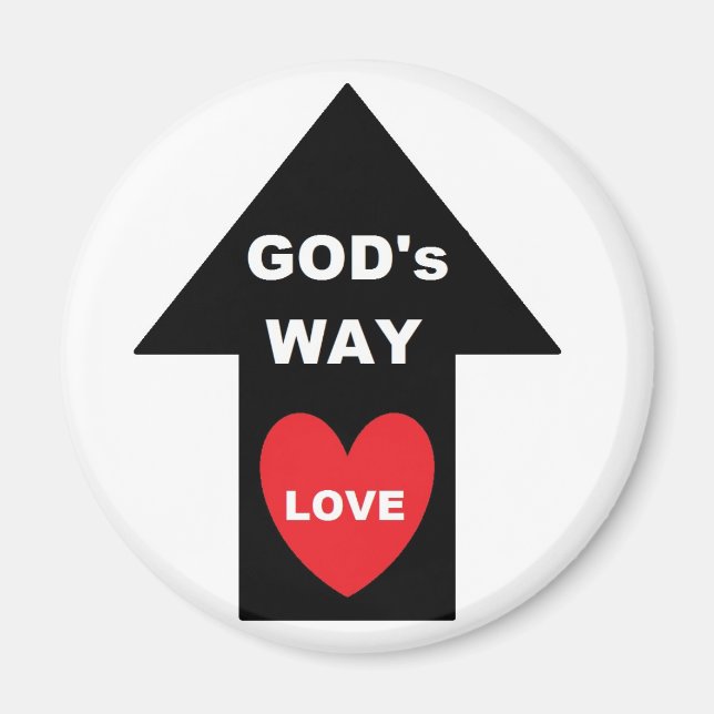 Magnet Gods Way Love Arrow Heart (Front)