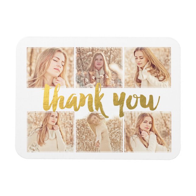 MAGNET Graduation Gold Thank You Photo Frame (Horizontal)