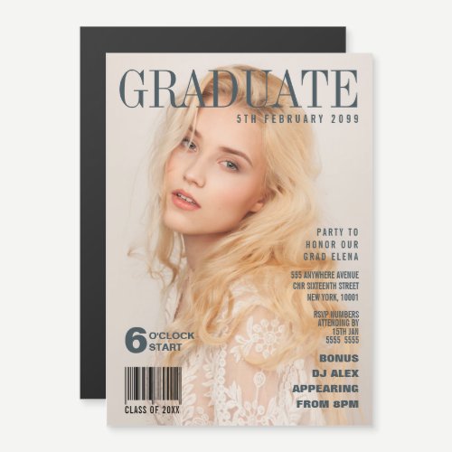 MAGNET Graduation Magazine Cover Party Invite