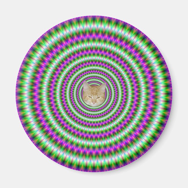 Magnet  Green and Pink Toothed Rings (Front)