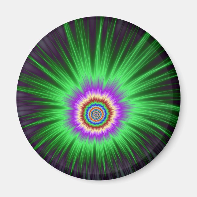 Magnet   Green Star Burst (Front)
