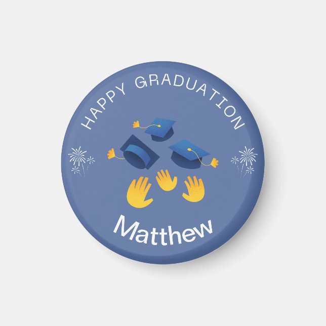 Magnet - Happy Graduation Personalize - Add name (Front)