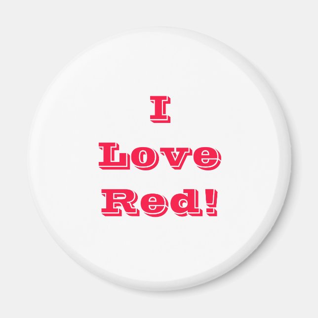 Magnet I Love Red (Front)