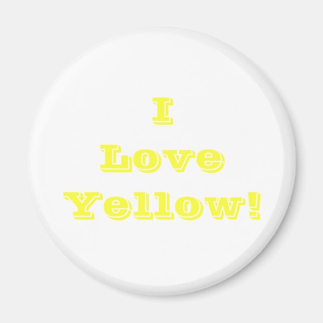 Magnet I Love Yellow (Front)