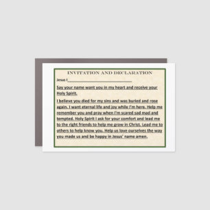magnet-Invitation to accept Christ Car Magnet