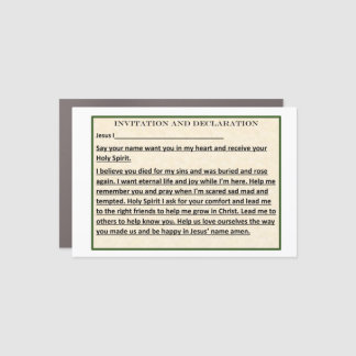 magnet-Invitation to accept Christ Car Magnet