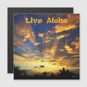 Magnet, Live Aloha, Sunset, Maui (Front/Back)