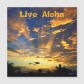 Magnet, Live Aloha, Sunset, Maui (Front)
