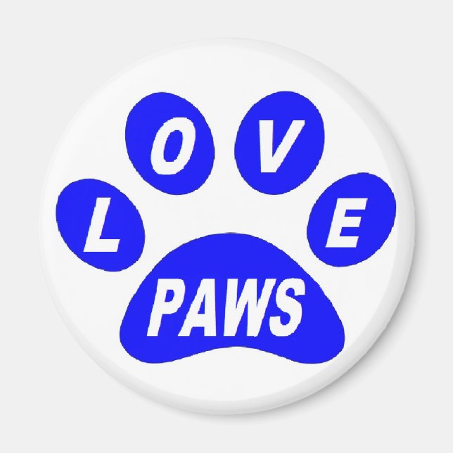 Magnet Love Paws on Paws Blue (Front)