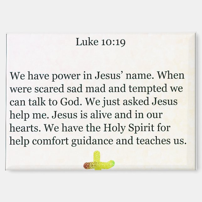 magnet-luke 10;19 magnet (Front)