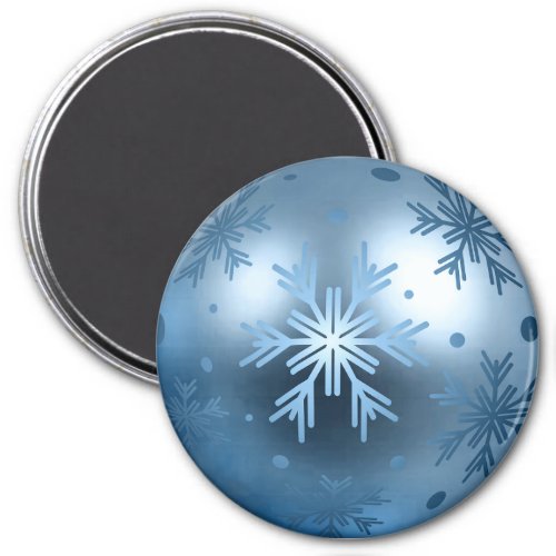 Magnet _ Marine Blue Snowflake Ornament