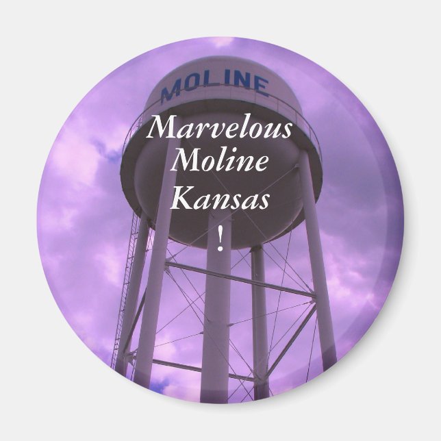 Magnet:  Marvelous, Moline, Kansas ! Magnet (Front)