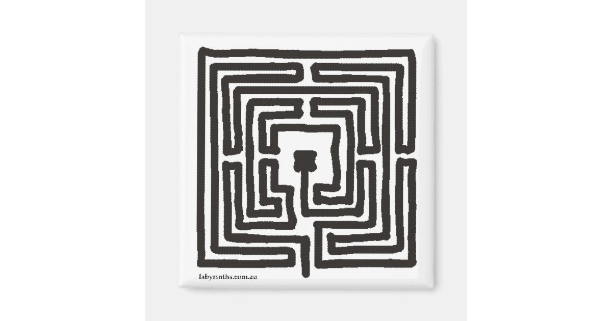 Magnet Meval Labyrinth Pen Square Small Zazzle