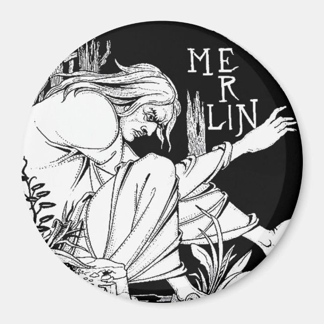 Magnet : Merlin -  by Aubrey Beardsley (Front)