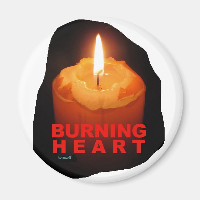 Magnet mit BURNING HEART (Front)