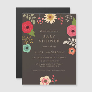 MAGNET Modern Floral Baby Shower Party