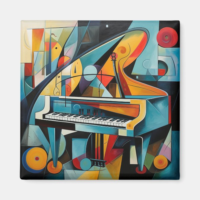 Magnet modern piano painting (Front)