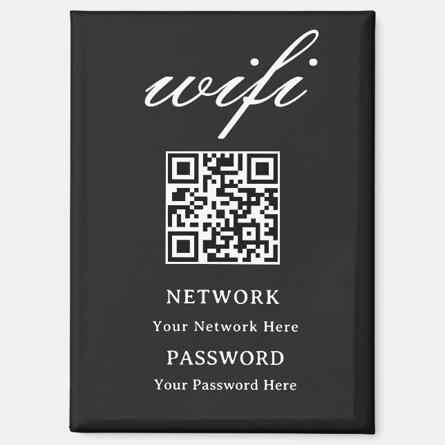 Magnet | Modern Wifi Password Network (Front)