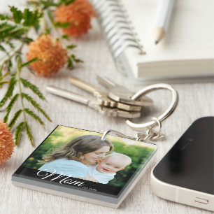 Magnet Mom Established Photo Mother's Day Gift Keychain