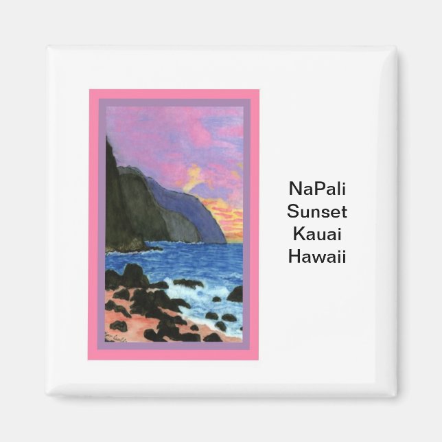 Magnet-NaPali Sunset, Kauai, Hawaii Magnet (Front)