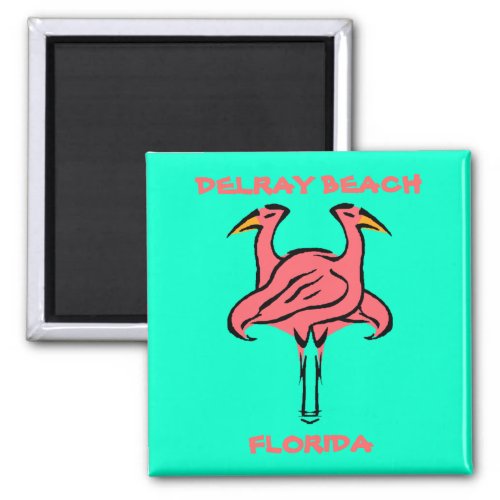 MAGNET_ PAIR OF FLAMINGOS  EASY TO CUSTOMIZE MAGNET