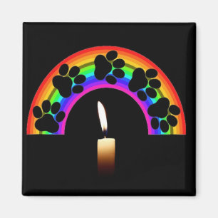 Magnet Paws On A Rainbow With Candle