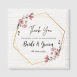 Magnet Personalized Wedding Favors Floral Theme<br><div class="desc">Magnet Personalized Wedding Favors Floral Theme,  this product is a thank you gifts or favors for guest in wedding event
easily customized the name of bride and groom and also the date</div>