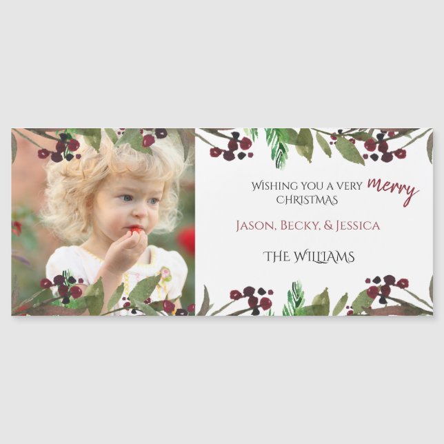 Magnet Photo Christmas Foliage & Berries (Front)