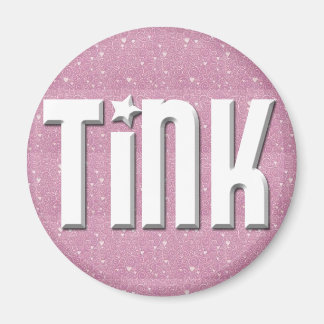 Magnet - Pink Hearts in White