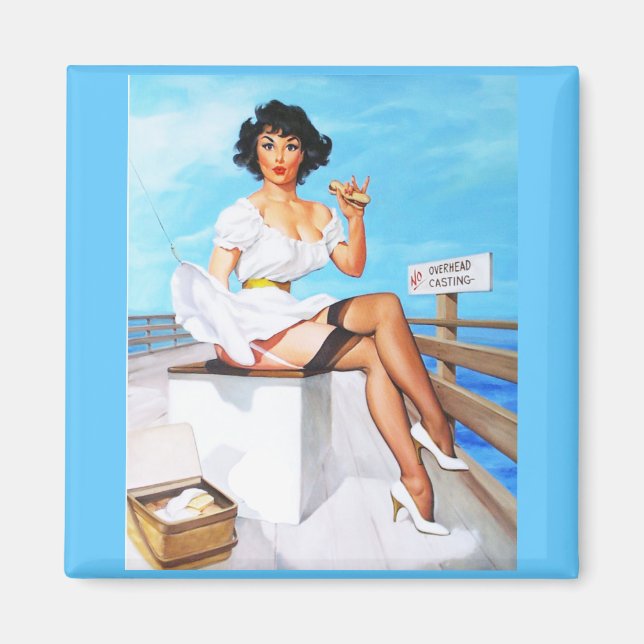 Magnet Pinup Girls Art Vintage Retro (Front)