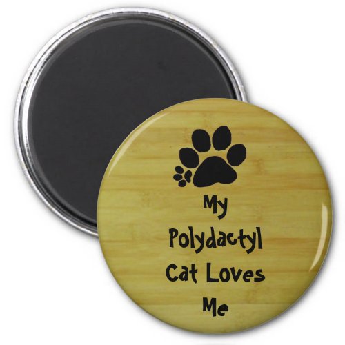 Magnet _ Polydactyl Cat Love