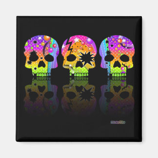 MAGNET -  POP ART SKULLS