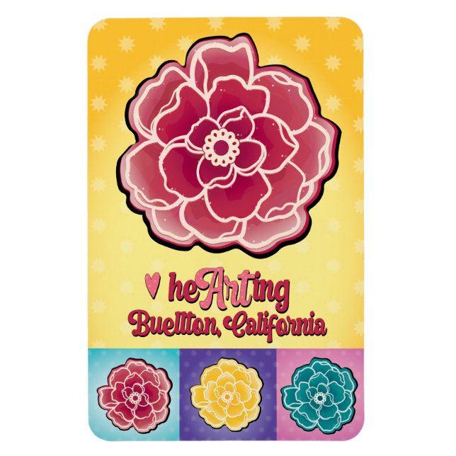 Magnet - Pop Roses - Buellton.Art  (Vertical)