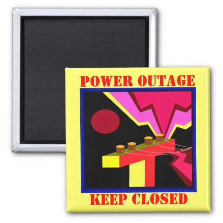 Magnet Power Outage Fridge Refrigerator Warning