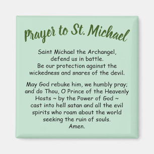 Magnet Prayer to Saint Michael the Archangel Favor