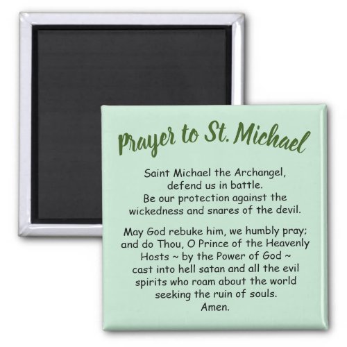 Magnet Prayer to Saint Michael the Archangel Favor