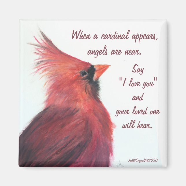 Magnet Red Cardinal Bird (Front)
