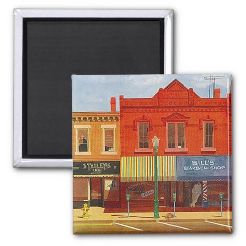 Magnet  RETRO Mid_Century TOWN CITY STORE_FRONTS