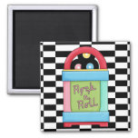 Magnet Retro Soda Shop Rock N Roll Party Time at Zazzle