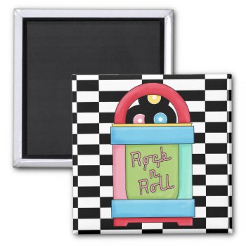 Magnet Retro Soda Shop Rock N Roll Party Time by KidsStuff at Zazzle