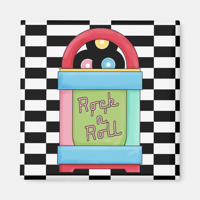 Magnet Retro Soda Shop Rock N Roll Party Time (Front)