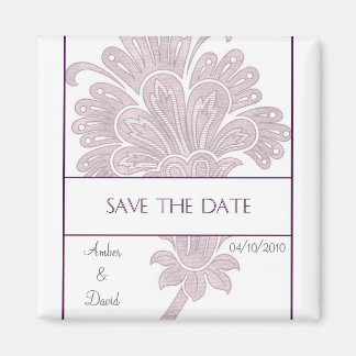 Magnet ~ Save the Date :: Purple Paisley
